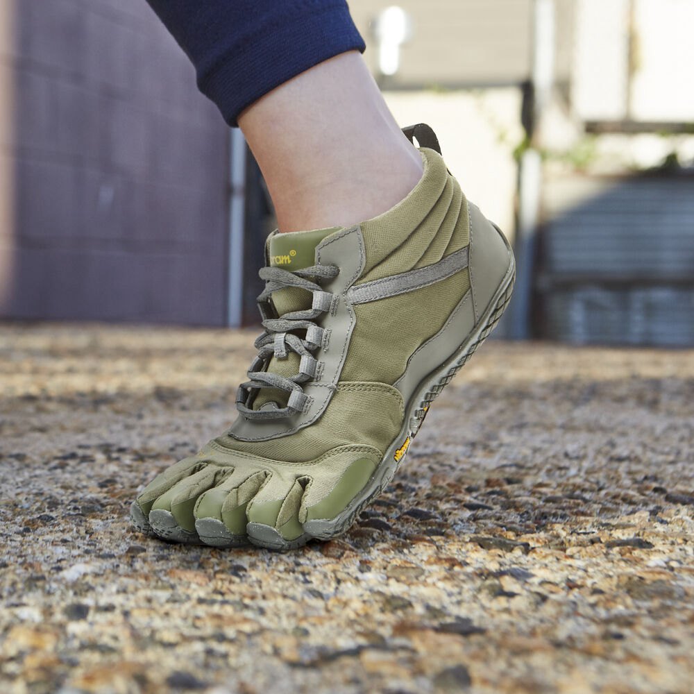 Vibram Five Fingers Womens Running Shoes - Olive - V-Trek Insulated - 03625-KLTX